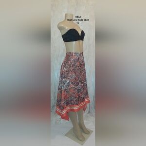 H&M High Low Side Skirt M